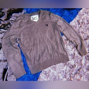 American Eagle Grey V-Neck Men’s Sweater